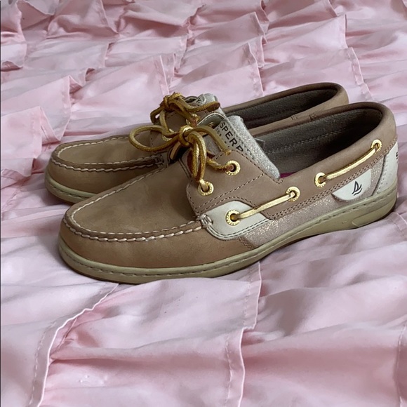 Sperry Top Sider tan glitter size 6 - Picture 1 of 7